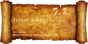 Tittel Kitti névjegykártya